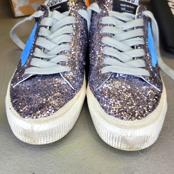 [EUC] Golden Goose Grey Glitter May Sneakers SIZE 37 in box AUTHENTIC - Picture 6 of 11